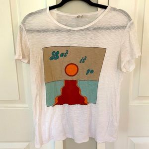 COMUNE White flowy printed t-shirt size L